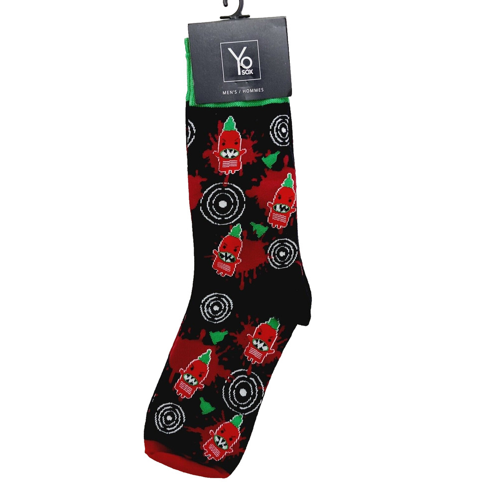 Yo Sox Socks Crew Men Women Sriracha Hot Sauce Pepper Mexican Food Asian Spice